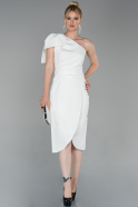 Миди Пригласительное Платье Белый ABK1001