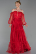 Длинное Вечернее Платье красный ABU1743