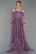 Длинное Вечернее Платье Лавандовый ABU1743
