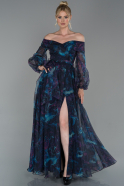 Длинное Помолвочное Платье Пурпурный ABU1507
