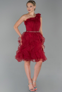 Короткое Вечернее Платье красный ABK1011