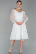 Миди Ночное Платье Белый ABK1008