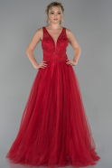 Длинное Вечернее Платье красный ABU1786