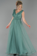 Длинное Помолвочное Платье Бирюзовый ABU1790