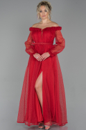 Длинное Вечернее Платье красный ABU1791