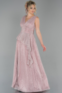 Длинное Вечернее Платье Пудровый ABU1792
