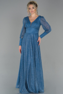 Длинное Вечернее Платье Индиго ABU1796