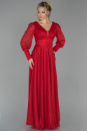 Длинное Вечернее Платье красный ABU1796