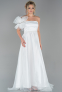 Длинное Вечернее Платье Белый ABU1795