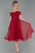 Миди Пригласительное Платье красный ABK482