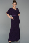 Длинное Свободное Вечернее Платье Пурпурный ABU1806