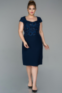 Короткое Вечернее Платье Темно-синий ABK1183