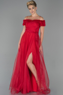 Длинное Вечернее Платье красный ABU1814