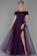 Длинное Вечернее Платье Пурпурный ABU1814