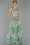 Длинное Вечернее Платье Бирюзовый ABU1817