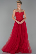 Длинное Вечернее Платье красный ABU1753