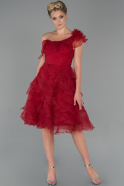 Короткое Платье На Приглашение красный ABK1038