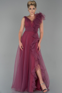 Длинное Вечернее Платье Пыльно-розовый ABU1649