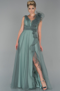 Длинное Вечернее Платье Мятный ABU1649