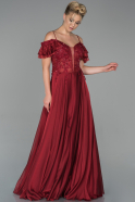 Длинное Вечернее Платье красный ABU1822