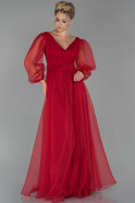 Длинное Вечернее Платье красный ABU1823