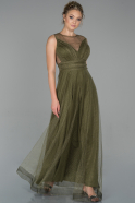 Длинное Выпускное Платье зелёный ABU1826