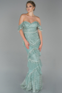 Длинное Помолвочное Платье Бирюзовый ABU1172