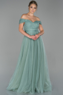 Длинное Вечернее Платье Бирюзовый ABU1585