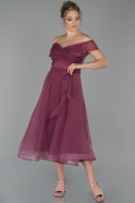 Миди Пригласительное Платье Пыльно-розовый ABK1054