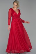 Длинное Помолвочное Платье красный ABU1833