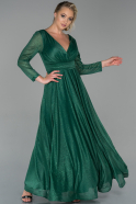 Длинное Помолвочное Платье Изумрудно-зеленый ABU1833