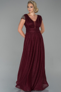 Длинное Вечернее Платье Бордовый ABU1825