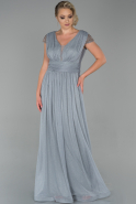 Длинное Вечернее Платье Серый ABU1825