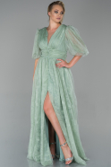 Длинное Вечернее Платье Бирюзовый ABU1604