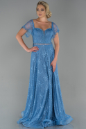 Длинное Помолвочное Платье Индиго ABU1283