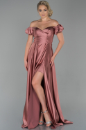 Длинное Атласное Вечернее Платье Луковица ABU1840