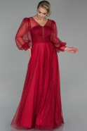 Длинное Вечернее Платье красный ABU1841