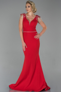 Длинное Вечернее Платье красный ABU1693