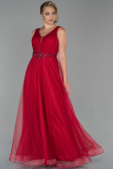 Длинное Вечернее Платье красный ABU1842