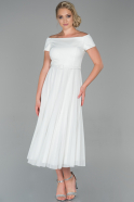 Миди Ночное Платье Белый ABK1067