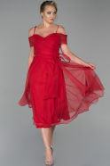Миди Вечернее Платье красный ABK1068