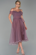 Миди Вечернее Платье Пыльно-розовый ABK1068