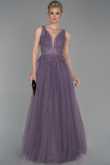 Длинное Вечернее Платье Лавандовый ABU1630