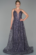 Длинное Вечернее Платье Лавандовый ABU1849