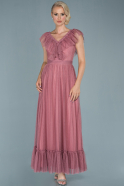 Длинное Вечернее Платье Пыльно-розовый ABU1389