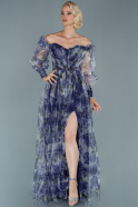 Длинное Помолвочное Платье Пурпурный ABU1854