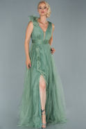 Длинное Вечернее Платье Бирюзовый ABU1855