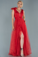 Длинное Вечернее Платье красный ABU1855
