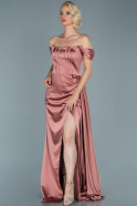 Длинное Атласное Вечернее Платье Луковица ABU1856