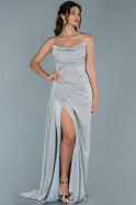 Длинное Вечернее Платье Серый ABU1861